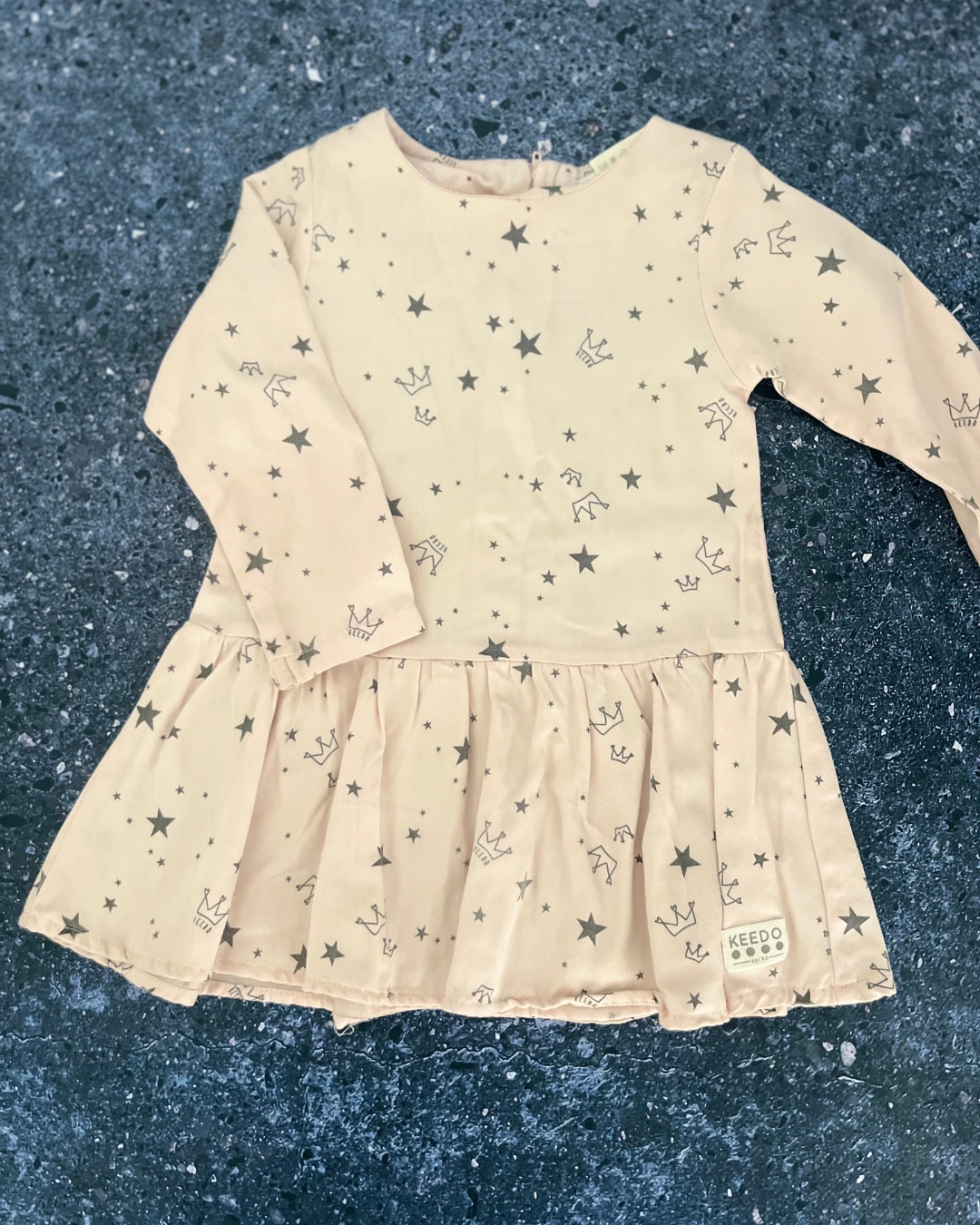 Keedo peach crown dress 12/18M