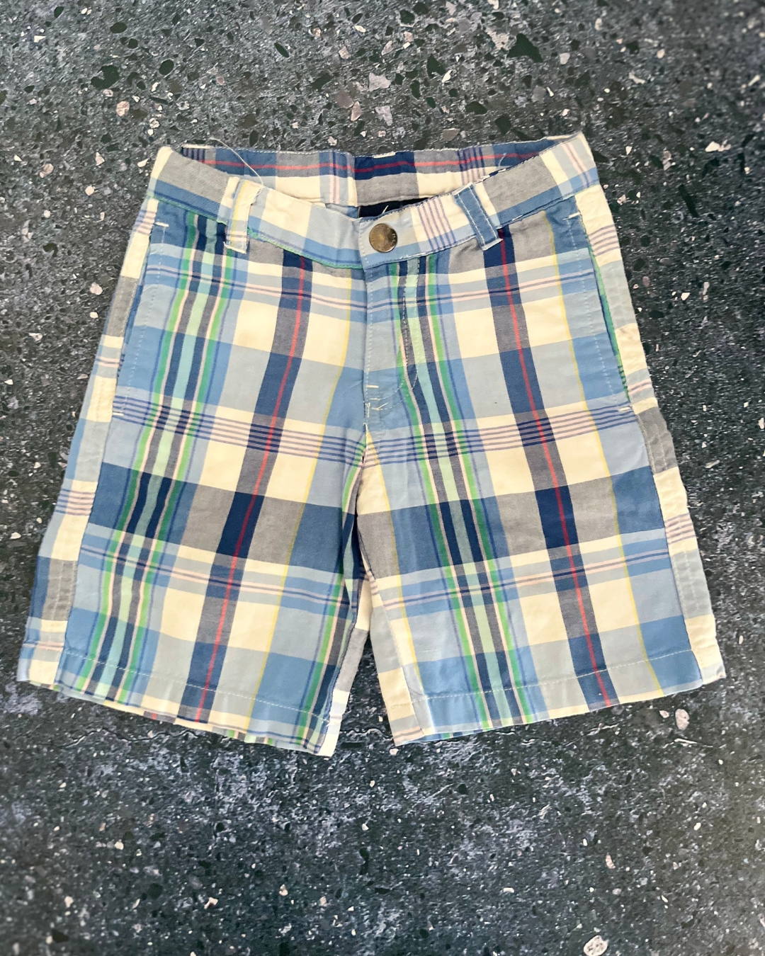 Nautica blue and white checked shorts 2Y