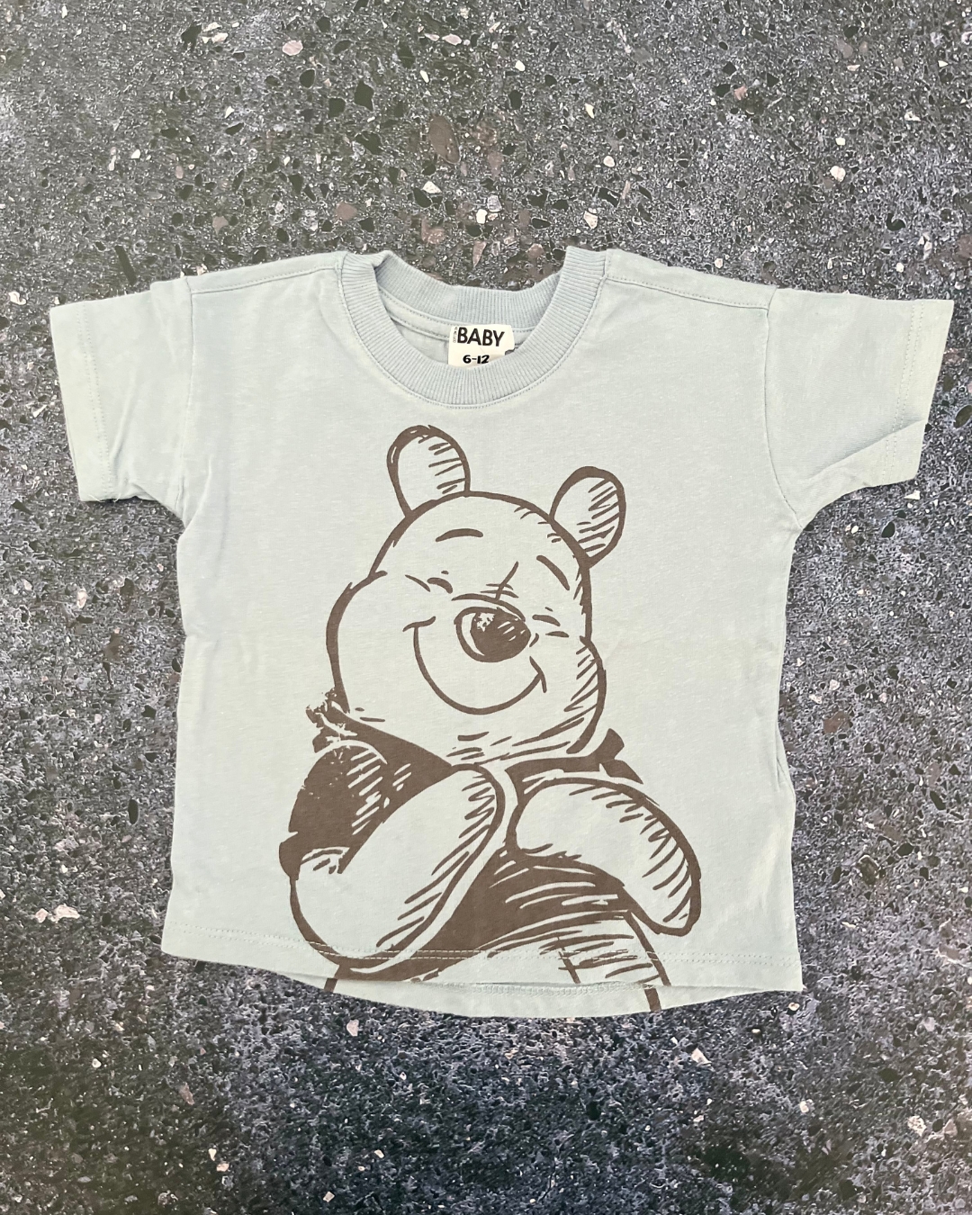 Cotton On blue Pooh Bear T shirt 6/12M