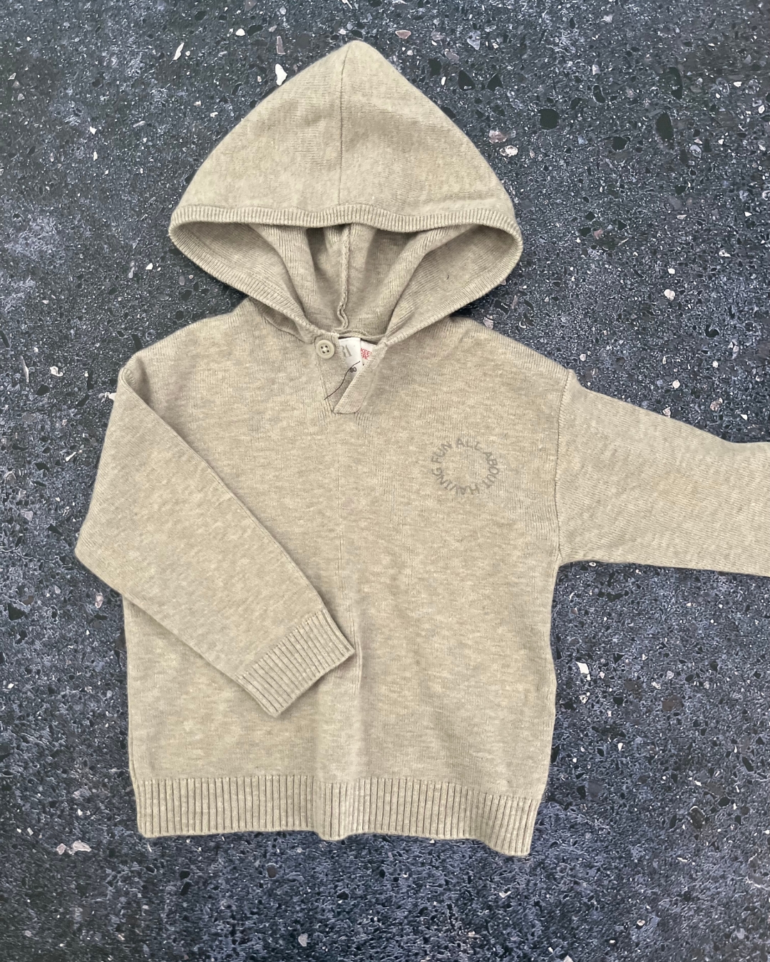 Zara grey sweater hoodie 9/12M