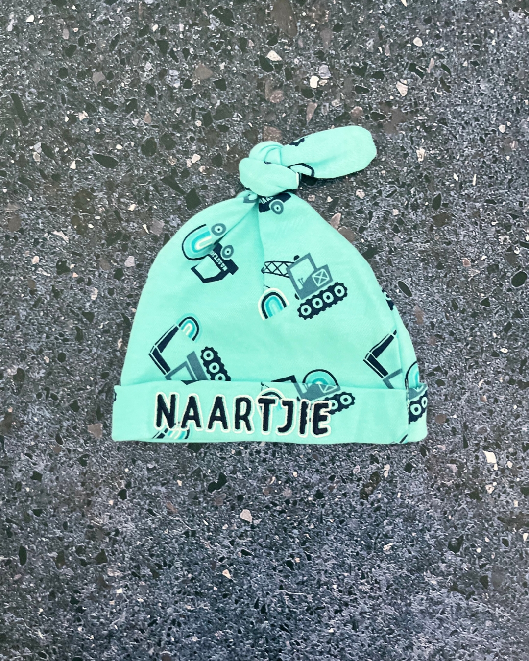 Naartjie turquoise digger beanie 6/18M