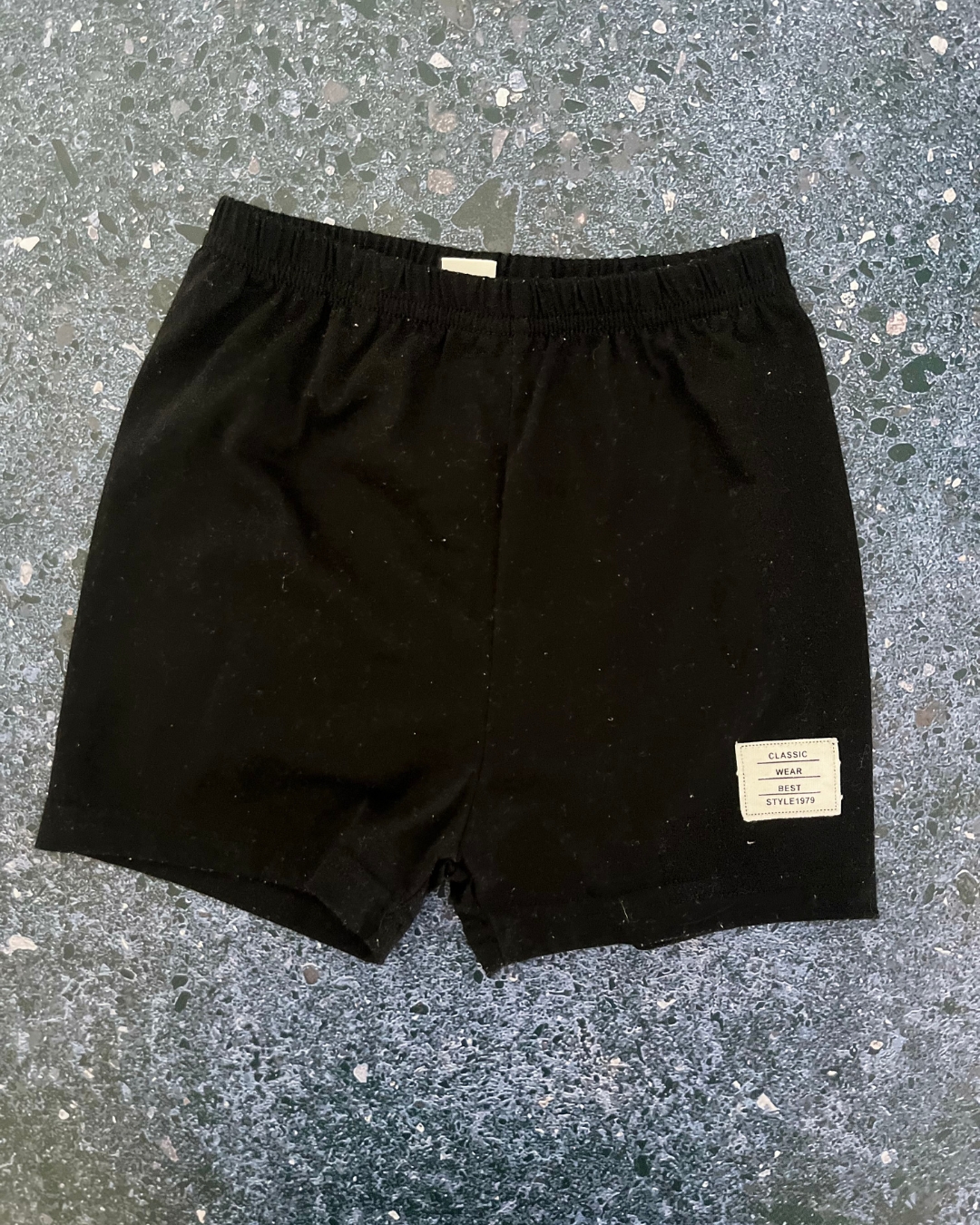Shein black shorts 12/18M