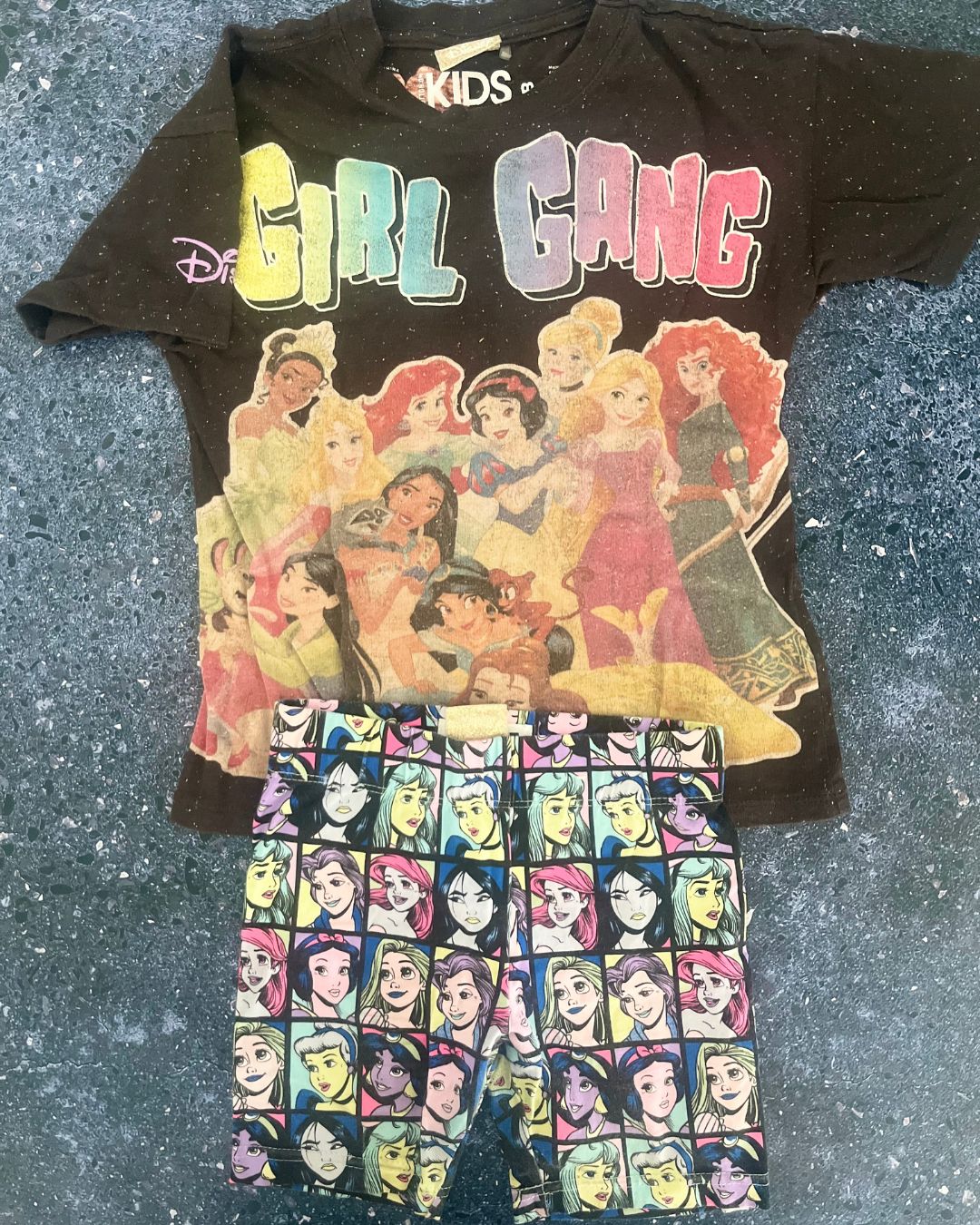 Cotton On black Girl Gang pajama set 5Y