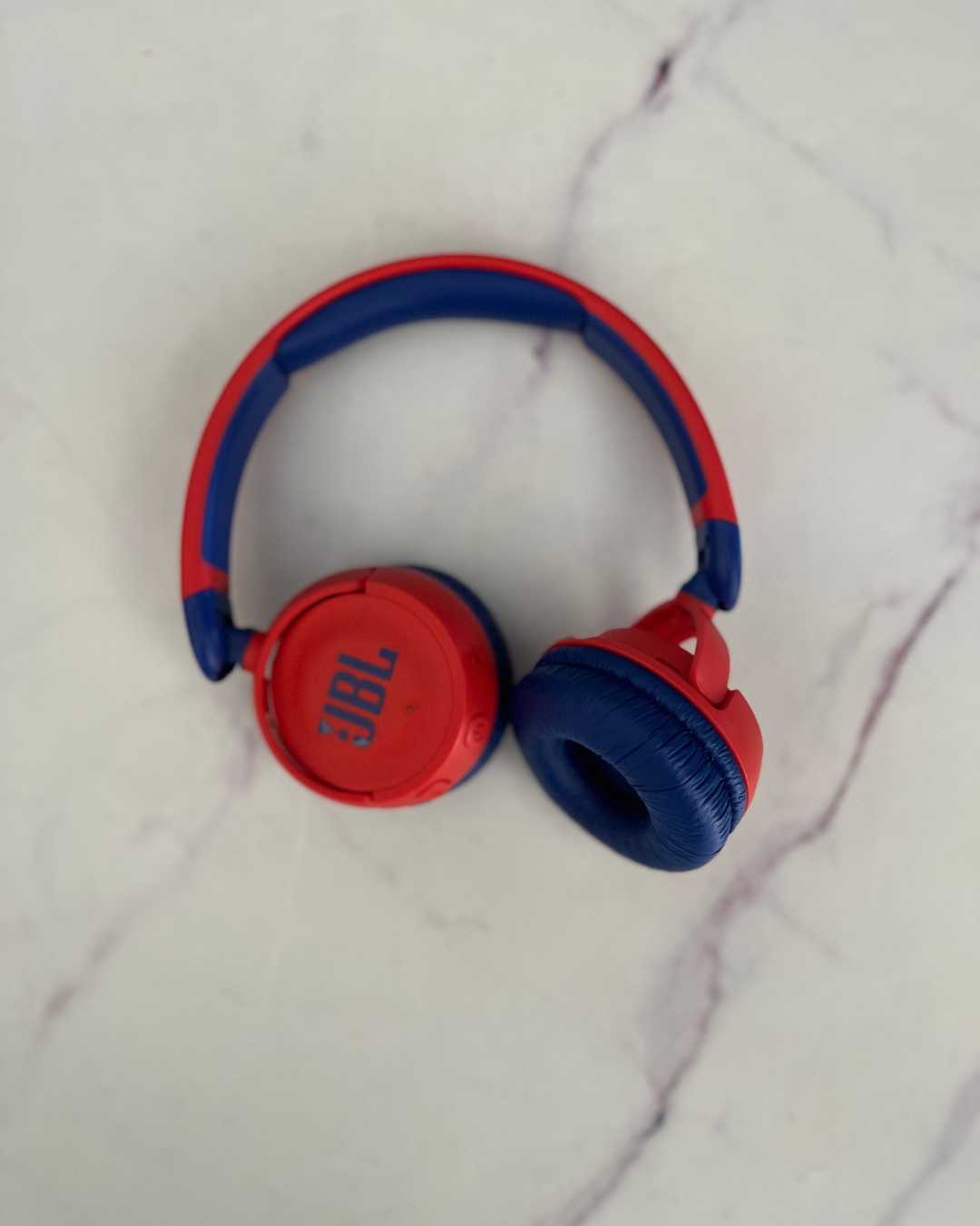JBL red and blue headphones
