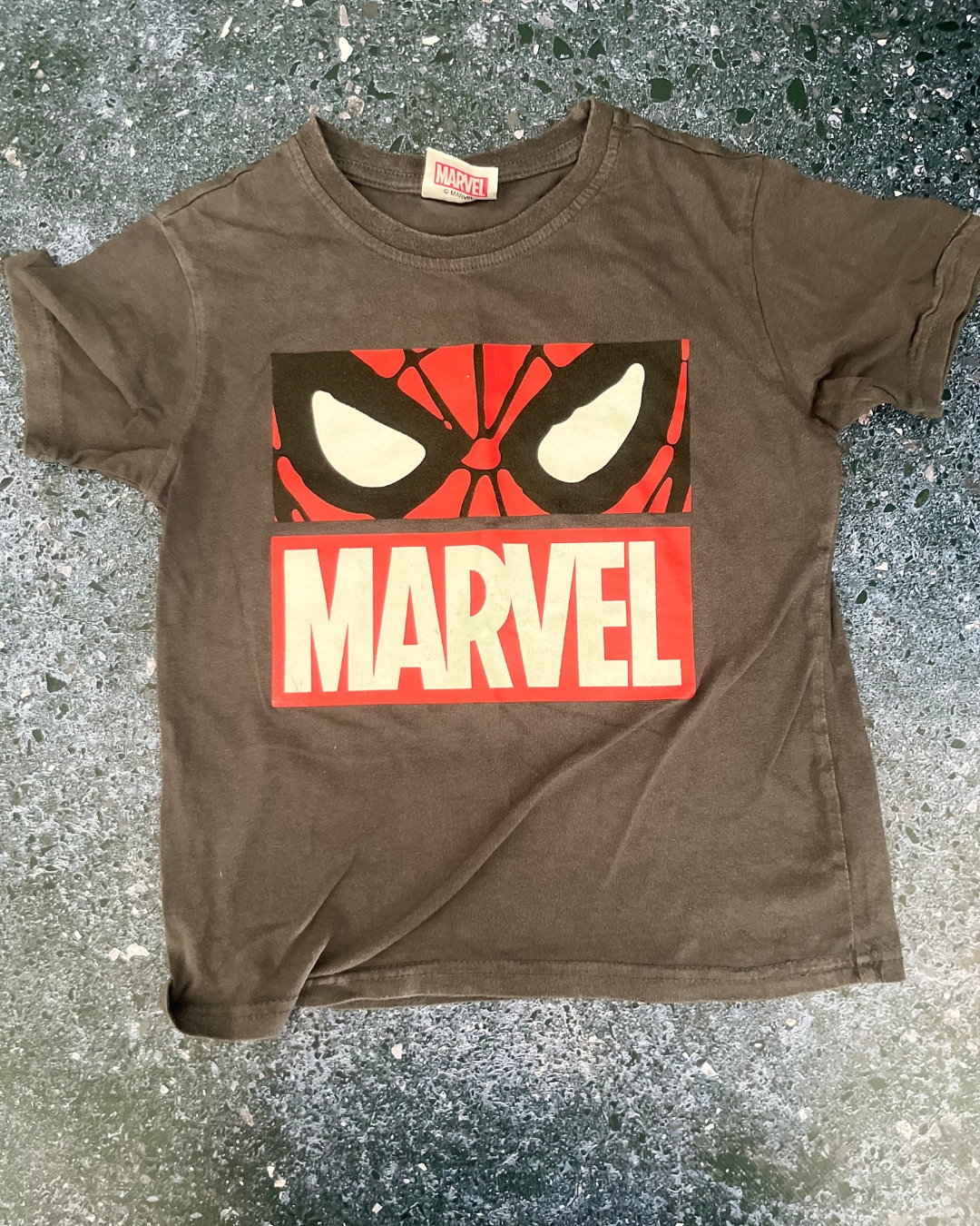 Marvel charcoal Spiderman T shirt 7/8Y
