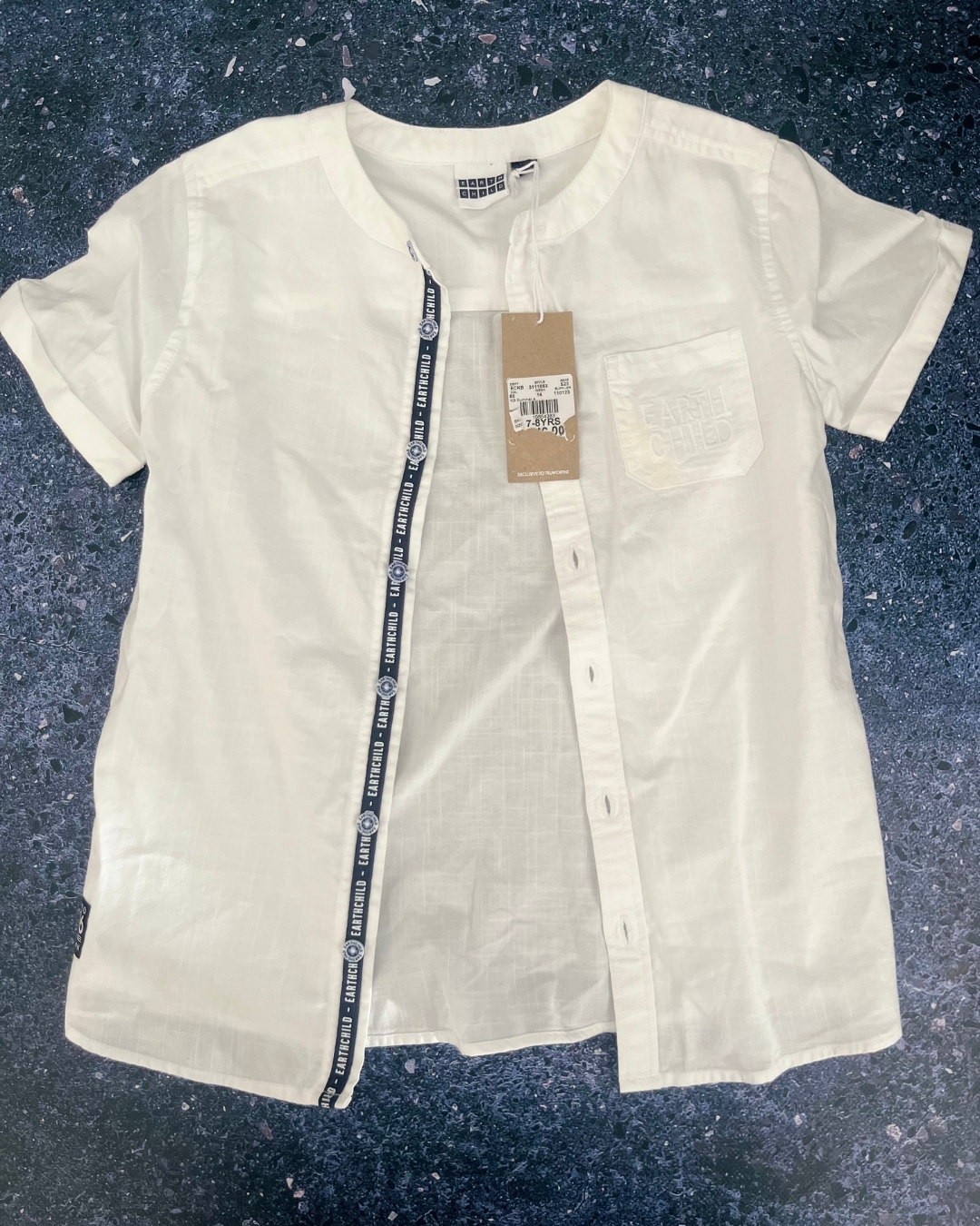 *NEW* Earth Child white collared shirt 7/8Y