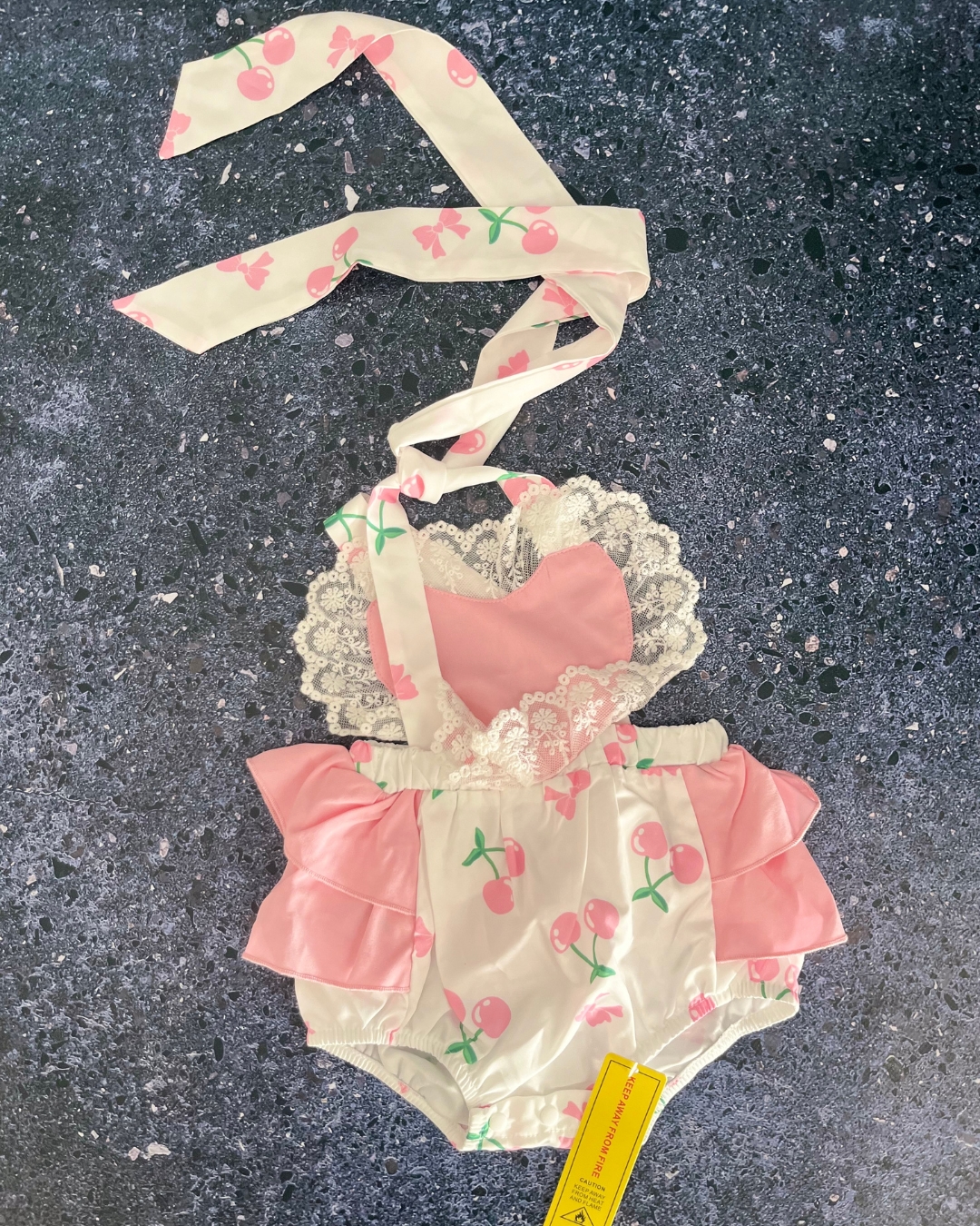 *NEW* Shein white floral bloomer with straps 1/3M