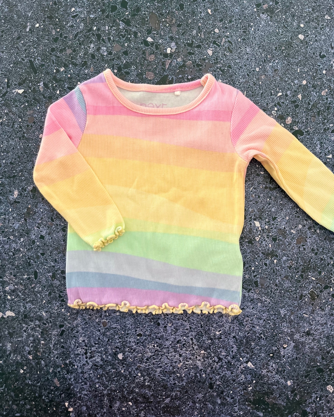 Next rainbow long sleeve T shirt 3/6M