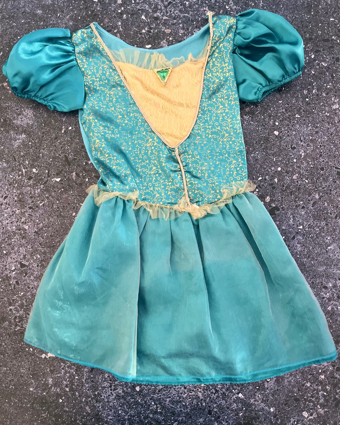 Blue and gold princess dress 2/3Y