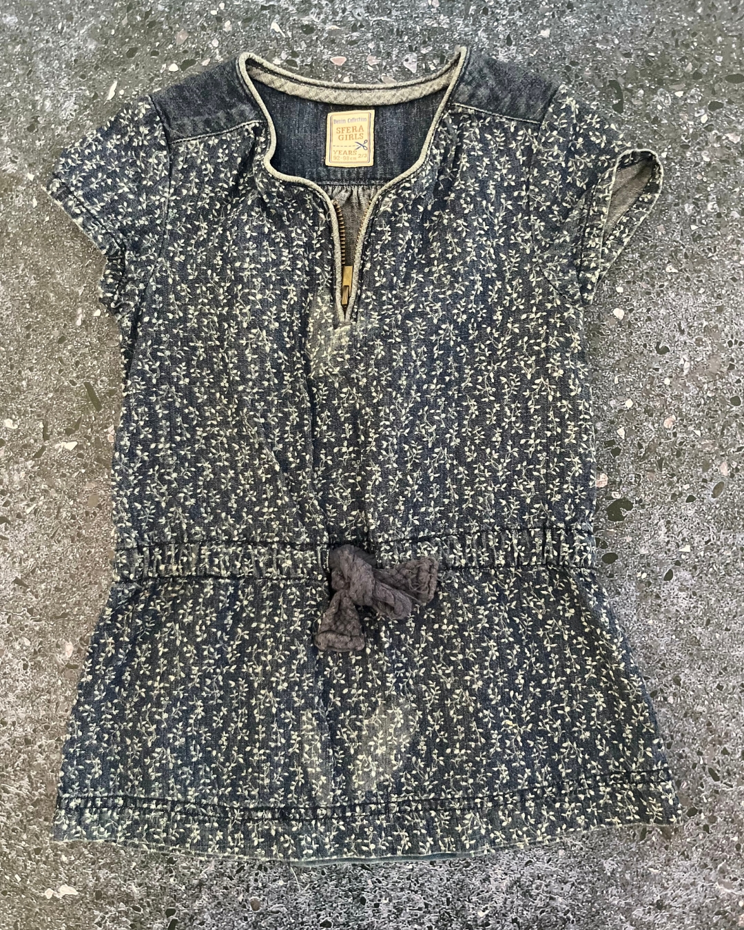 Sfera Girls denim floral dress 2/3Y