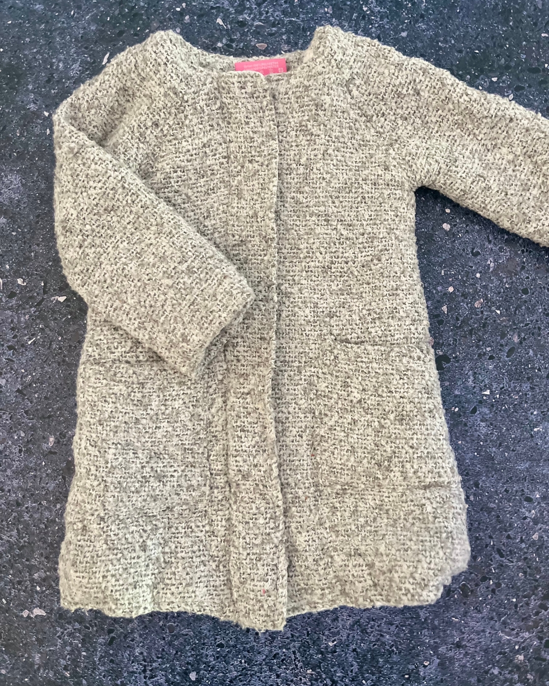 Qtee grey knitted jacket 2/3Y