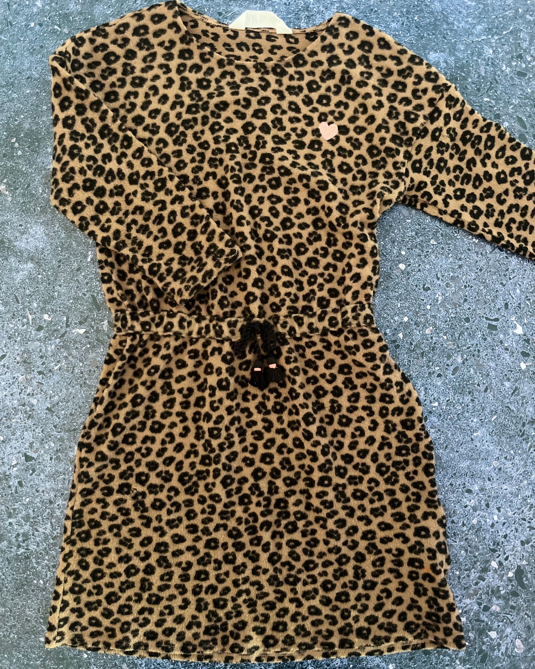 H&M brown leopard print dress 4/6Y
