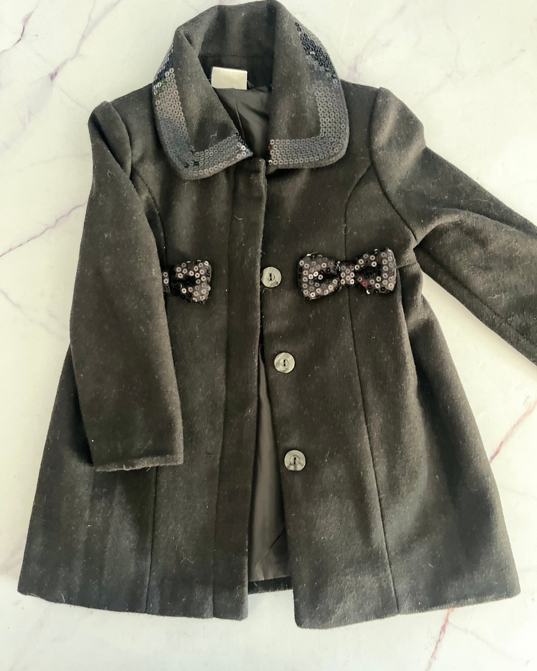 KDS black bow tie jacket 3/4Y