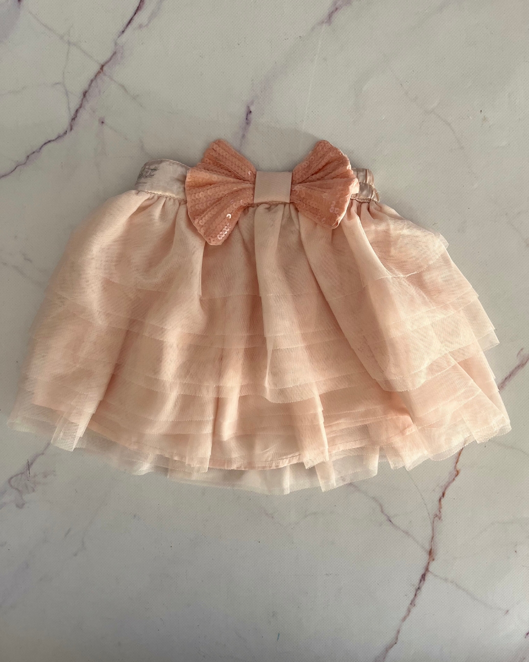 Zerbit peach tulle skirt 3/4Y