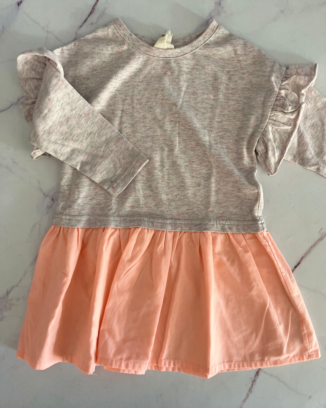 Cotton On grey speckled two toned dress 2Y