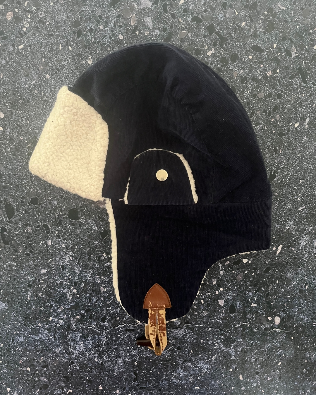 Woolworths blue fleece beanie 4/5Y