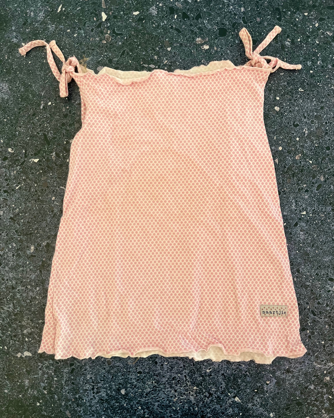 Naartjie pink polka dot dress 5/6Y