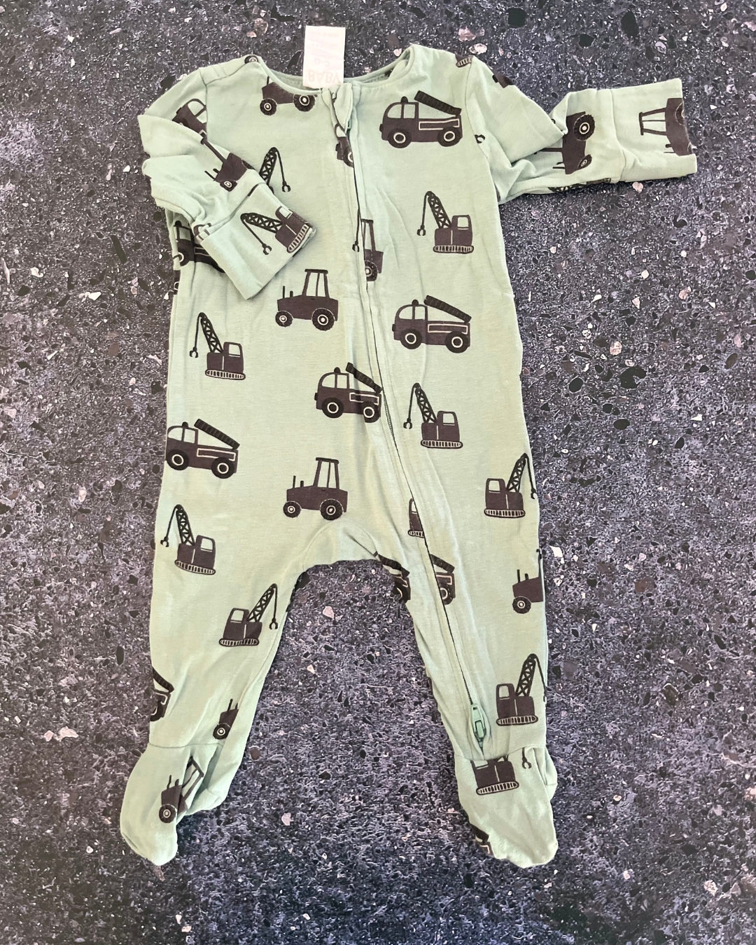 Cotton On green tractors onesie 0/3M