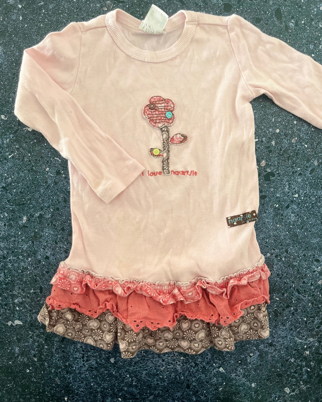 Naartjie pink floral dress 18/24M