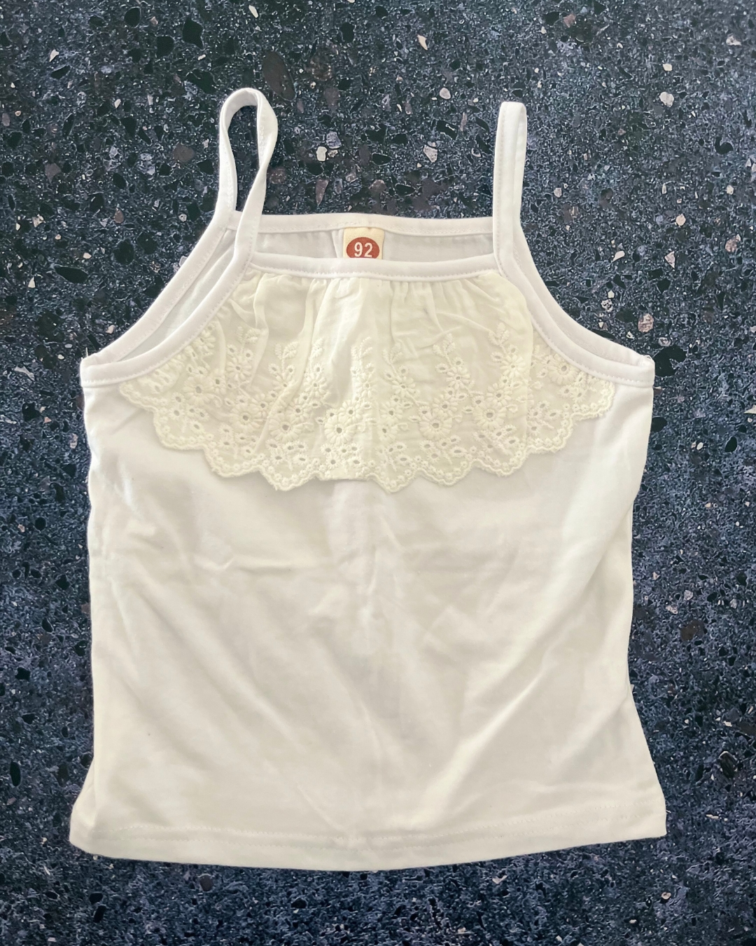 Shein white tonal floral top 2Y