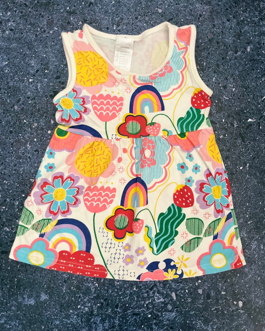 Pop Candy white bright floral dress 2/3Y