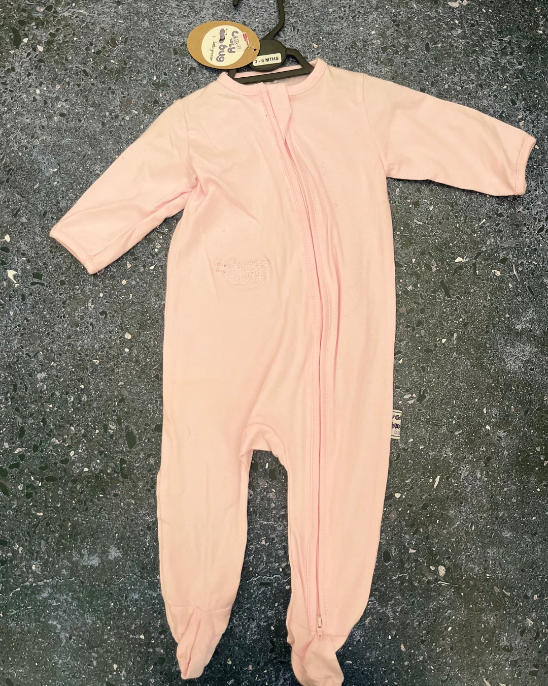 *NEW* Ugly Bug pink onesie 3/6M
