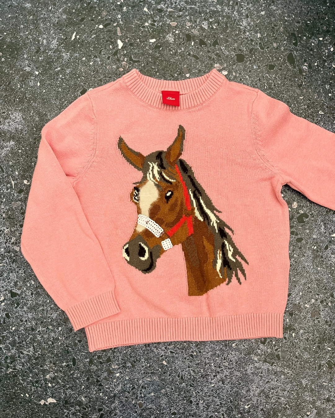 S.Oliver pink horse sweater 5Y