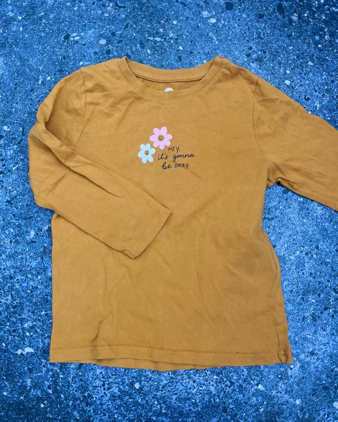 Cotton On brown floral long sleeve T shirt 3Y