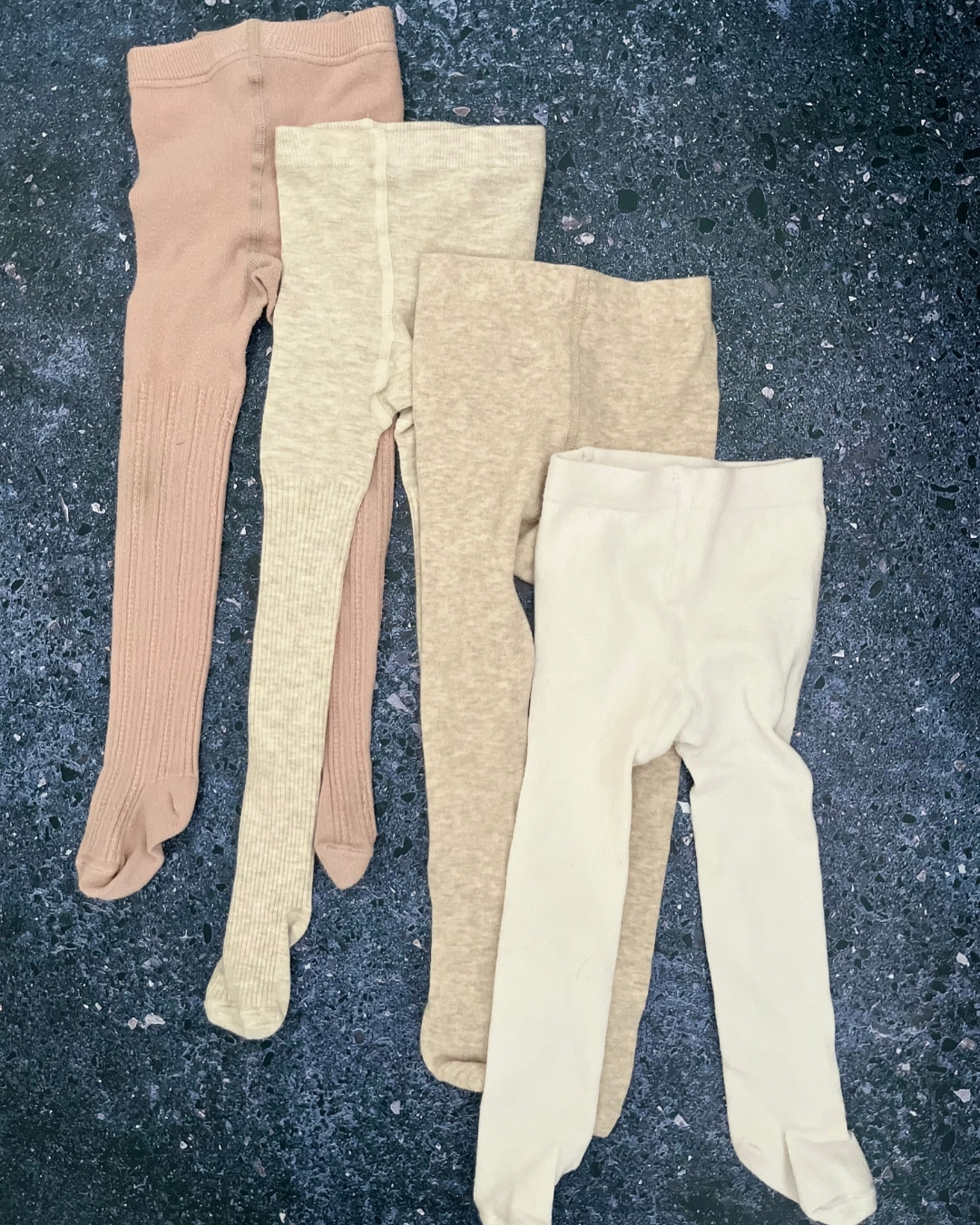 H&M pink, beige, grey and white leggings set 6/12M