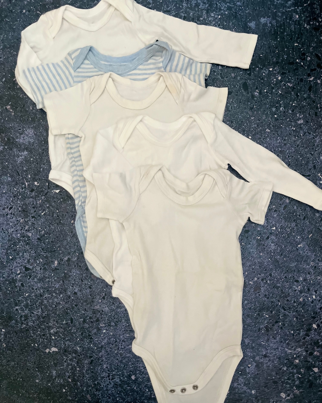 Woolworths assorted baby grow (5) 3/6M