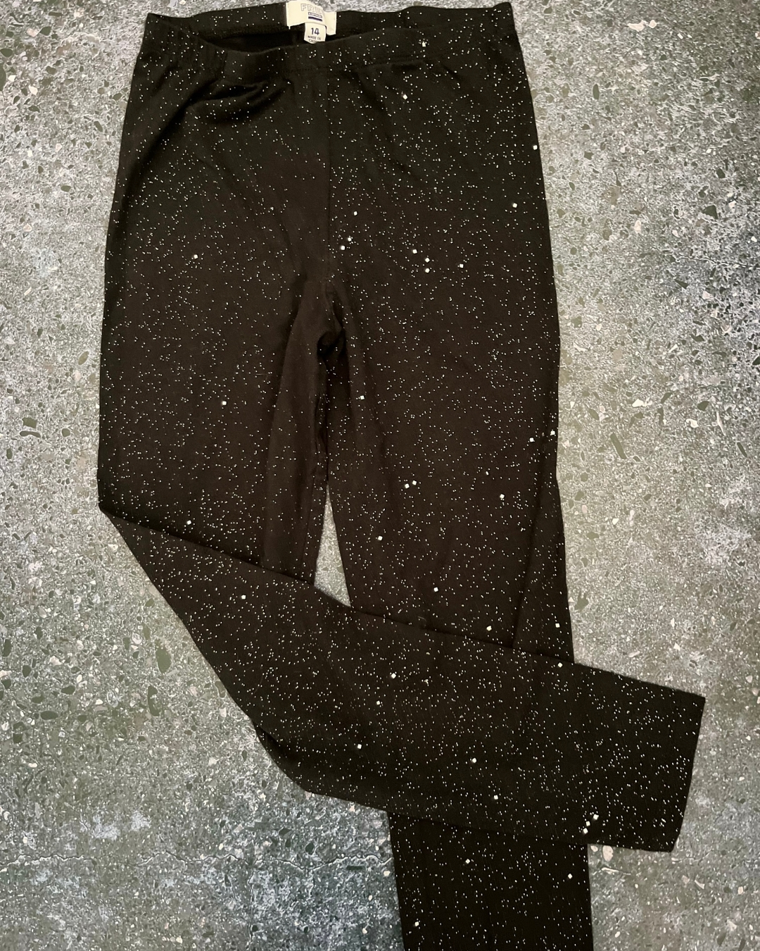 Cotton On Free black glitter pants 14Y