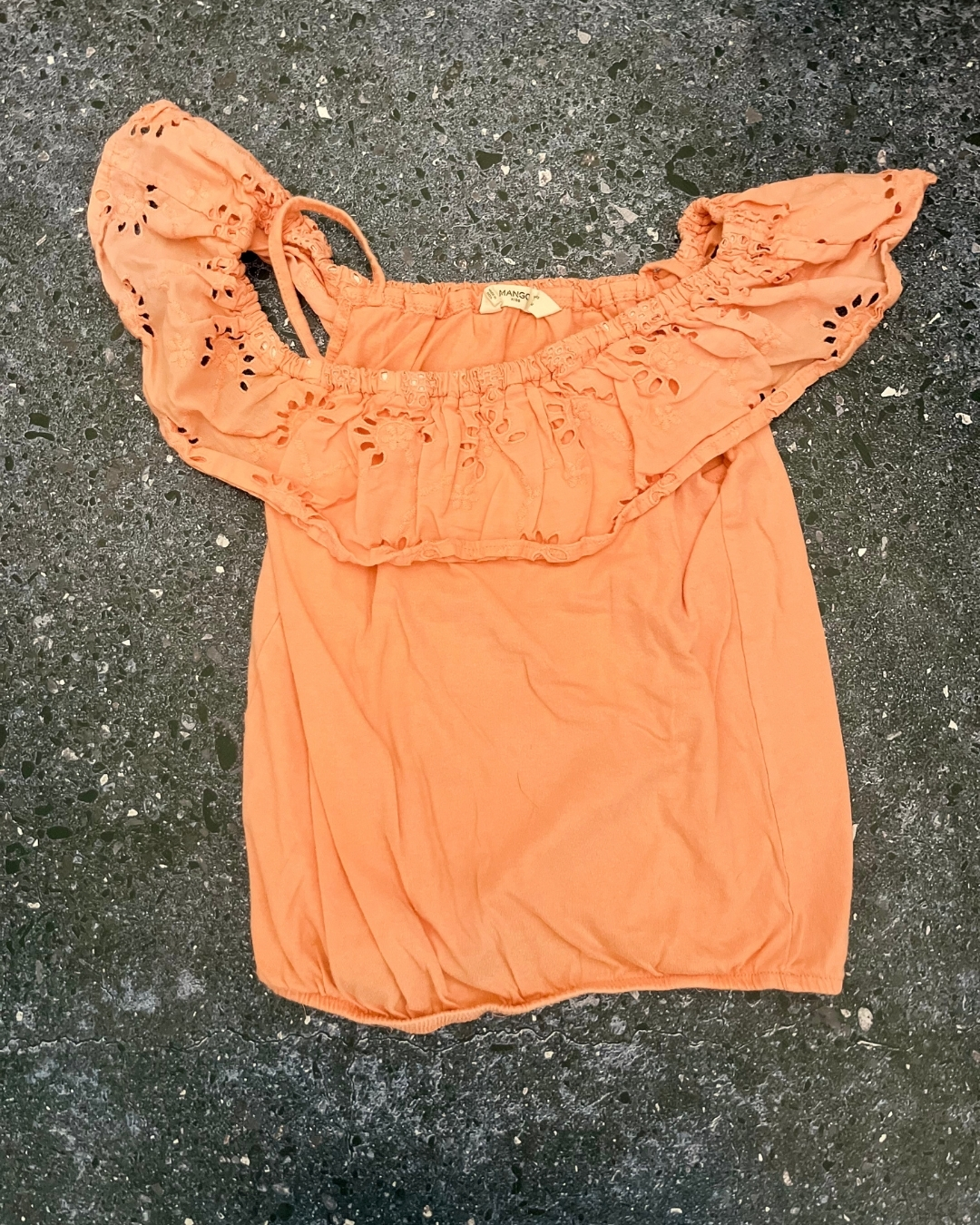 Mango orange tonal top 7/8Y