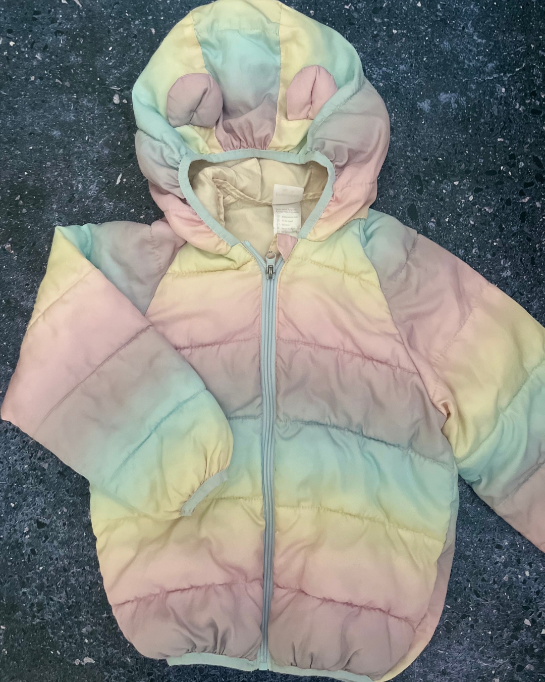 Pop Candy rainbow coloured jacket 7/8Y