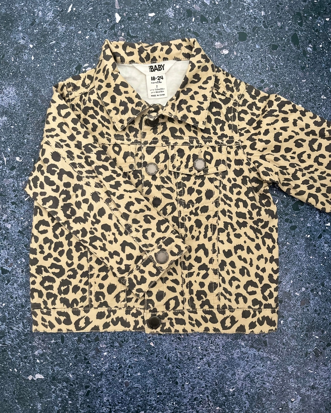 Cotton On leopard print jacket 18/24M