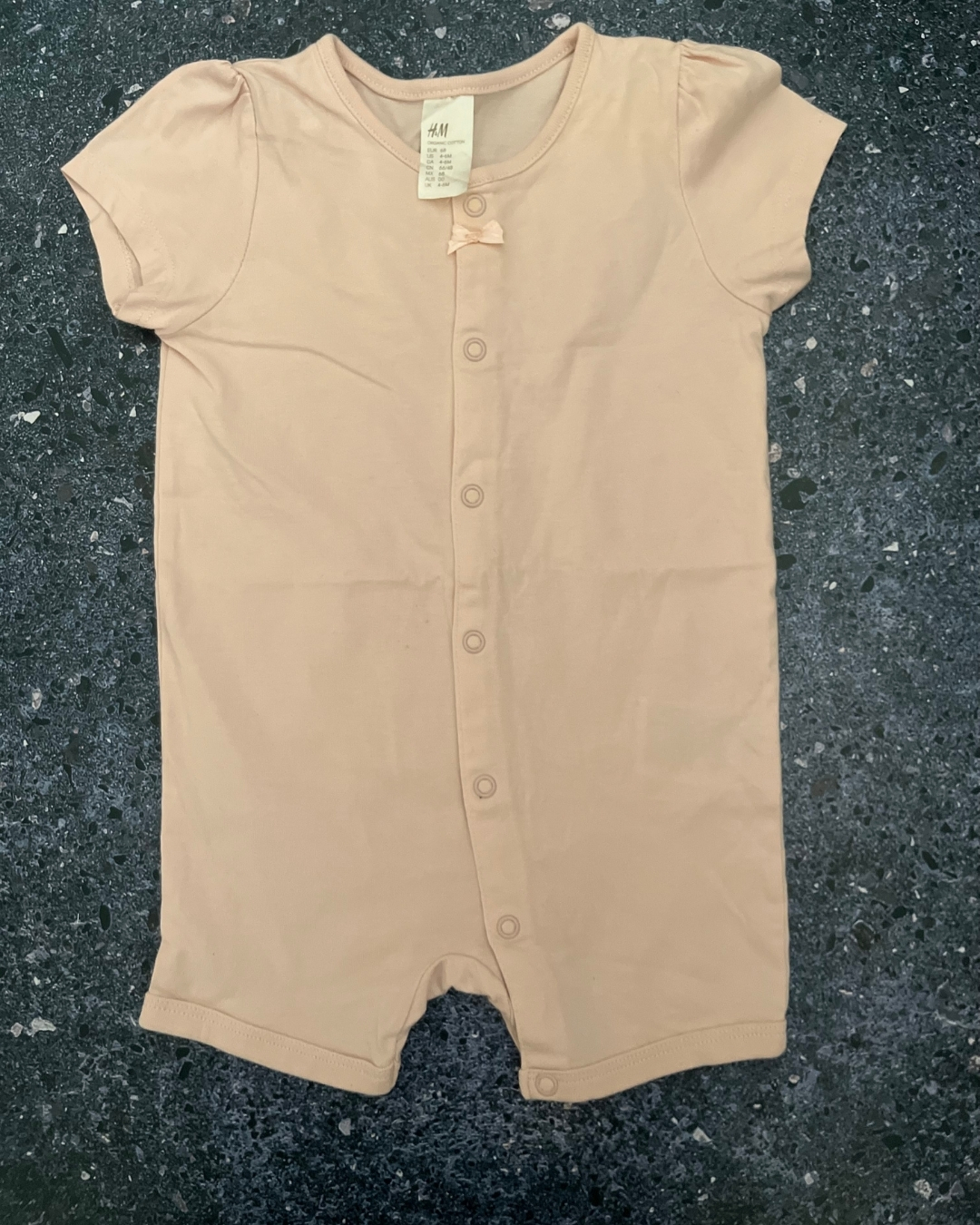 H&M pink romper 4/6M