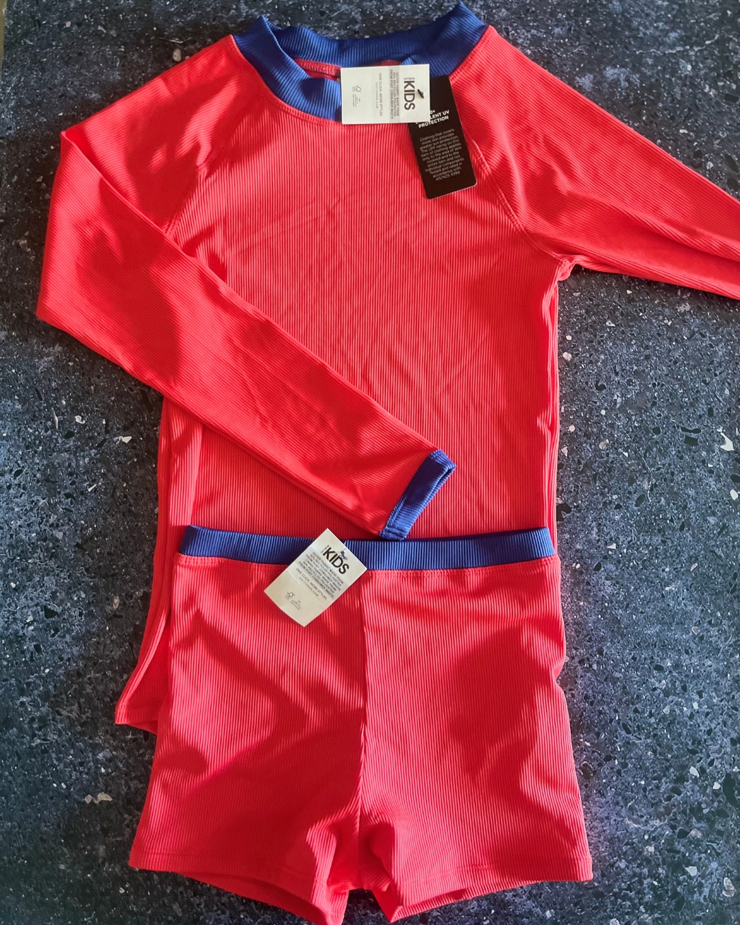 *NEW* Cotton On red and blue swimming costume set 9/10Y