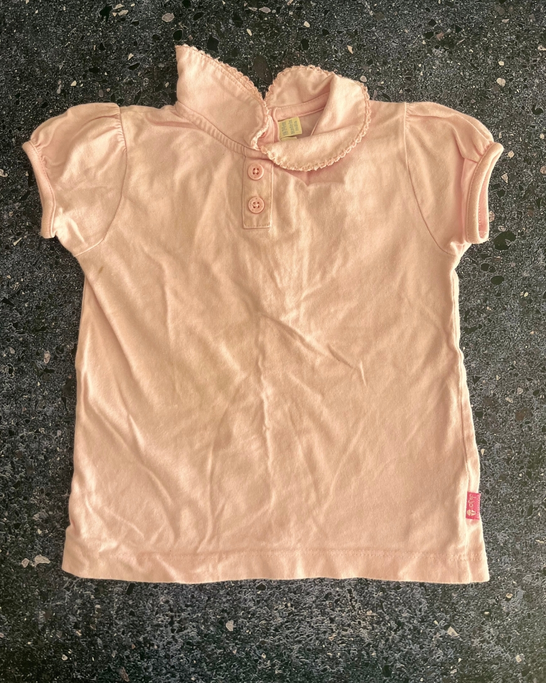 Jojo Maman Bebe pink collared top 18/24M