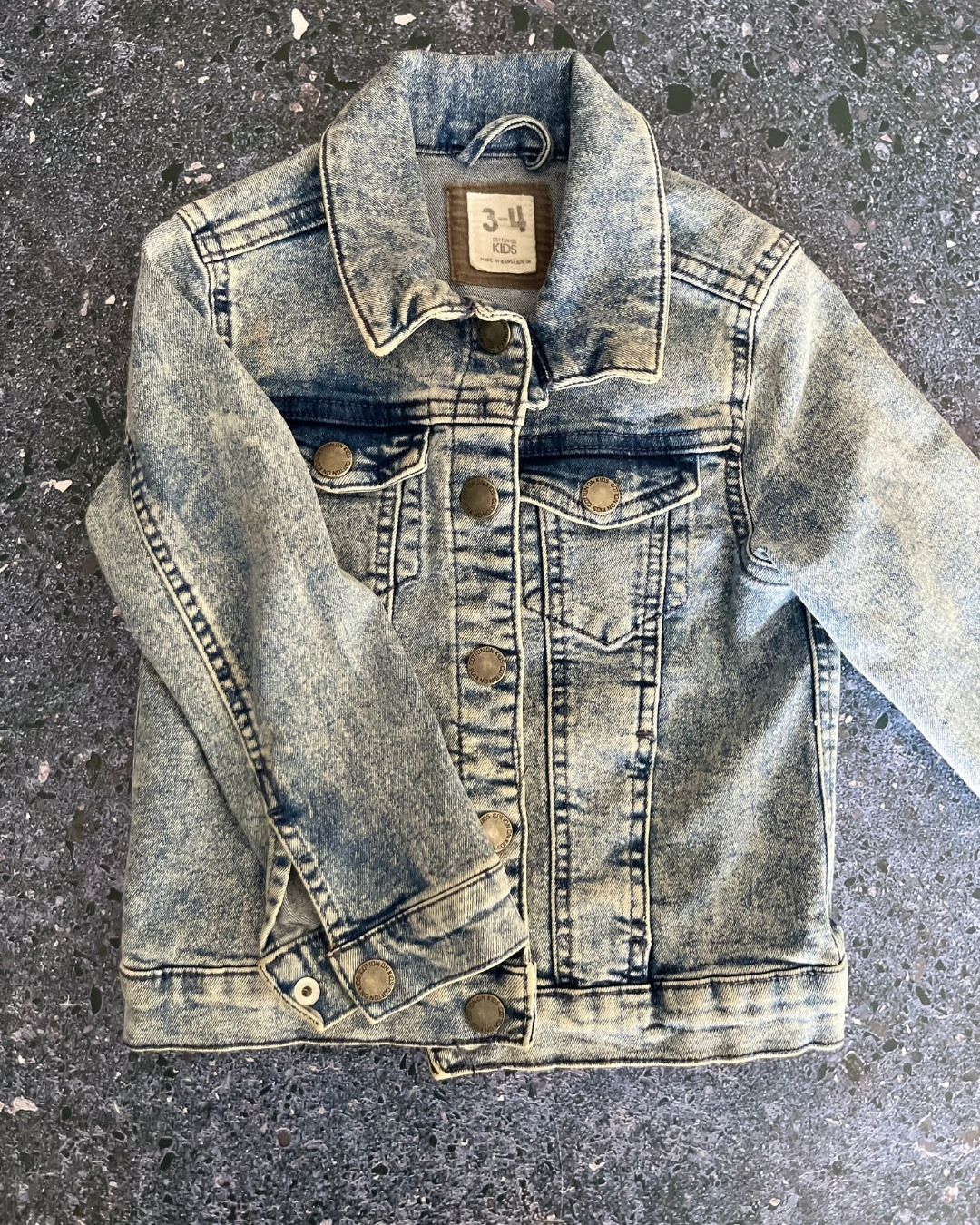 Cotton On denim blue jacket 3/4Y