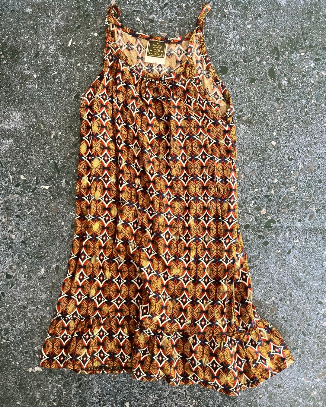 I.Q Girls African print summer dress 5/6Y