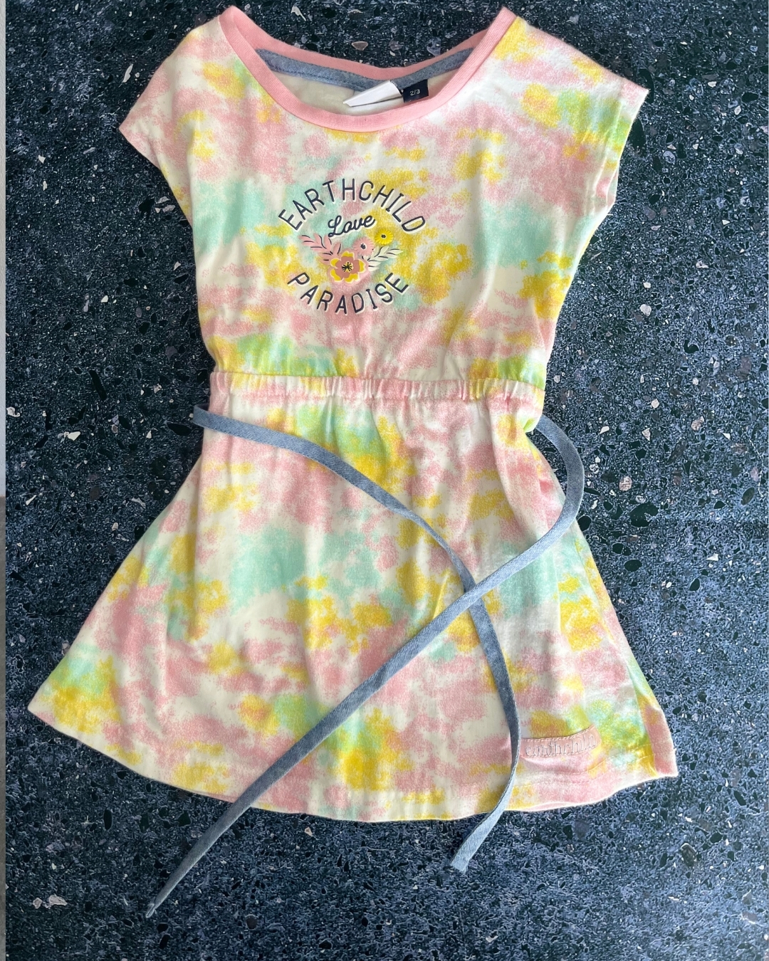 Earth Child tie dye dress 2/3Y