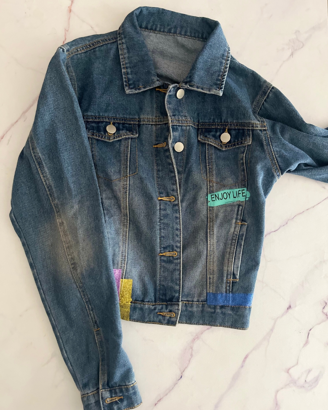 &US blue denim jacket 14Y