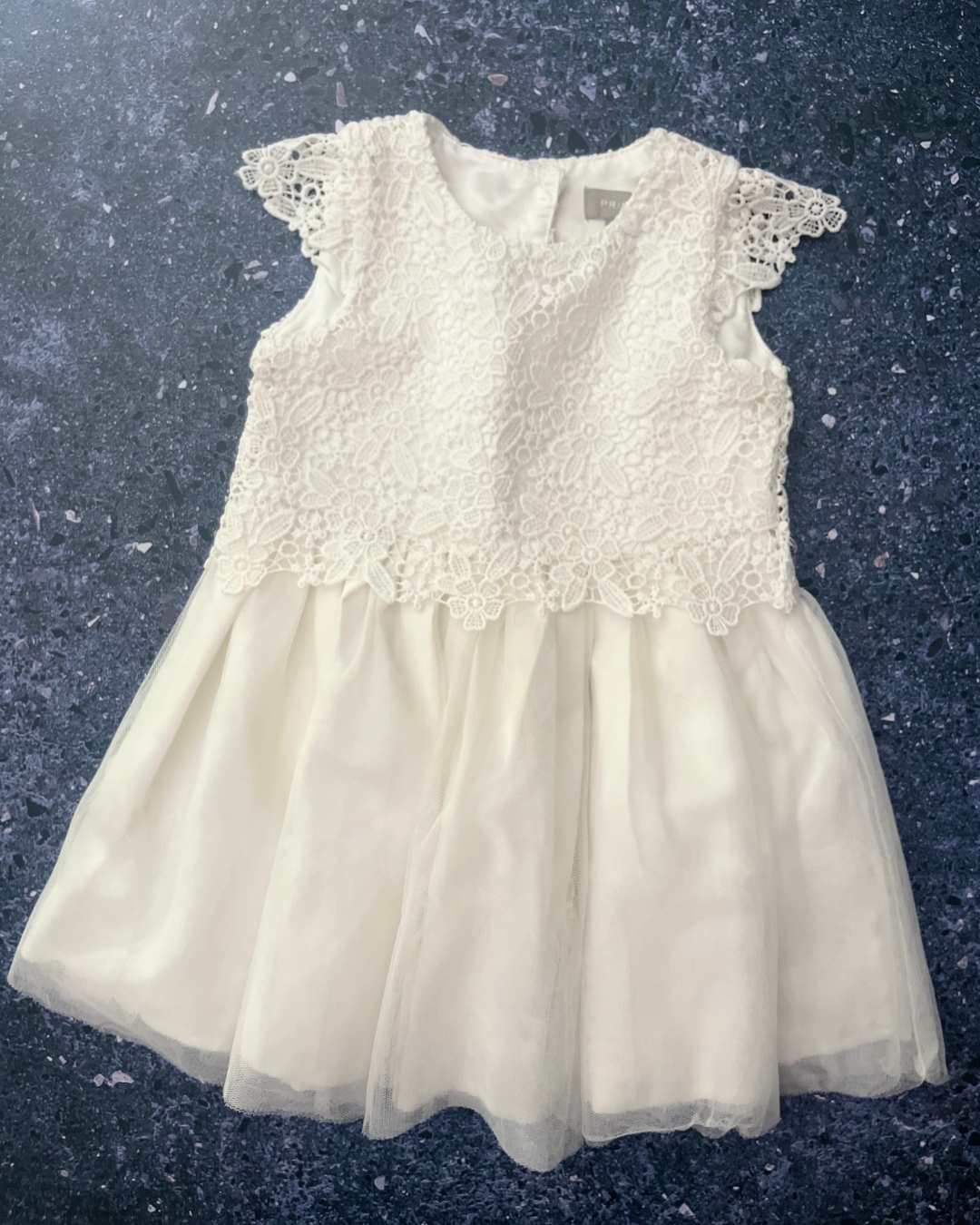 Primark white lace dress 12/18M