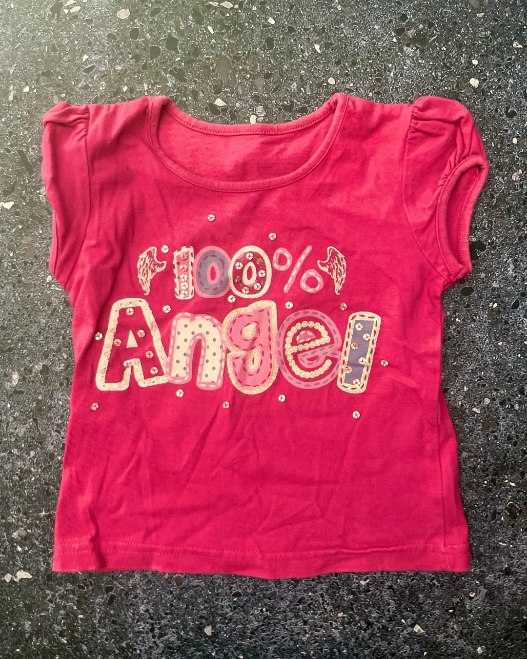 Pink 100% Angel T-shirt 18/24M