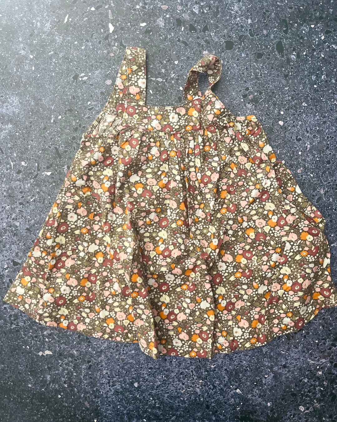 Cotton On brown floral dress 12/18M