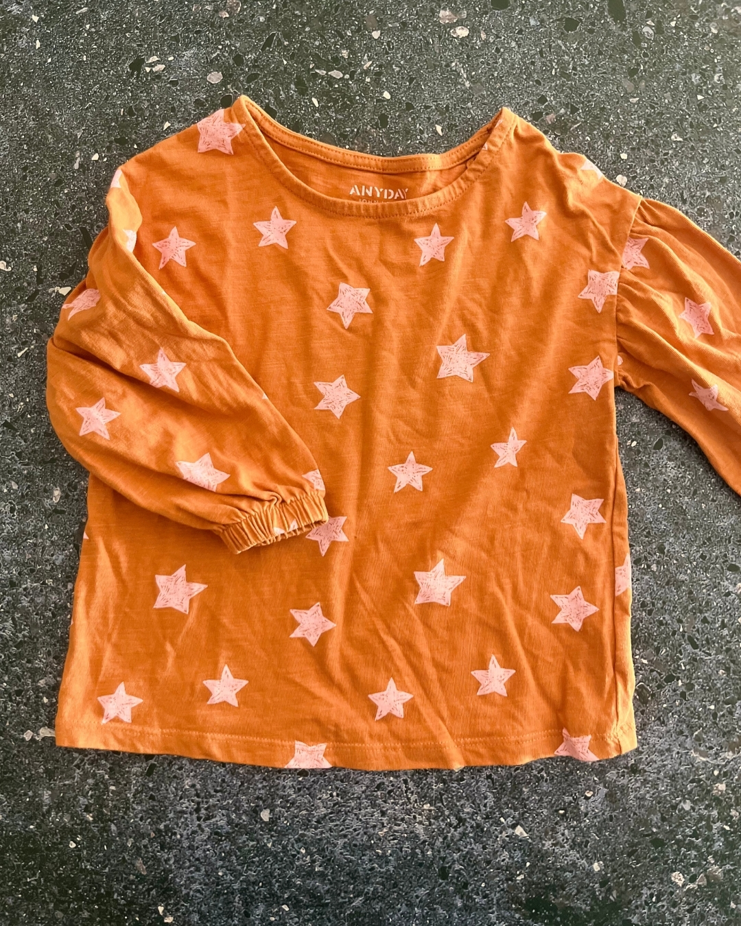 John Lewis burnt orange long sleeved top 4Y