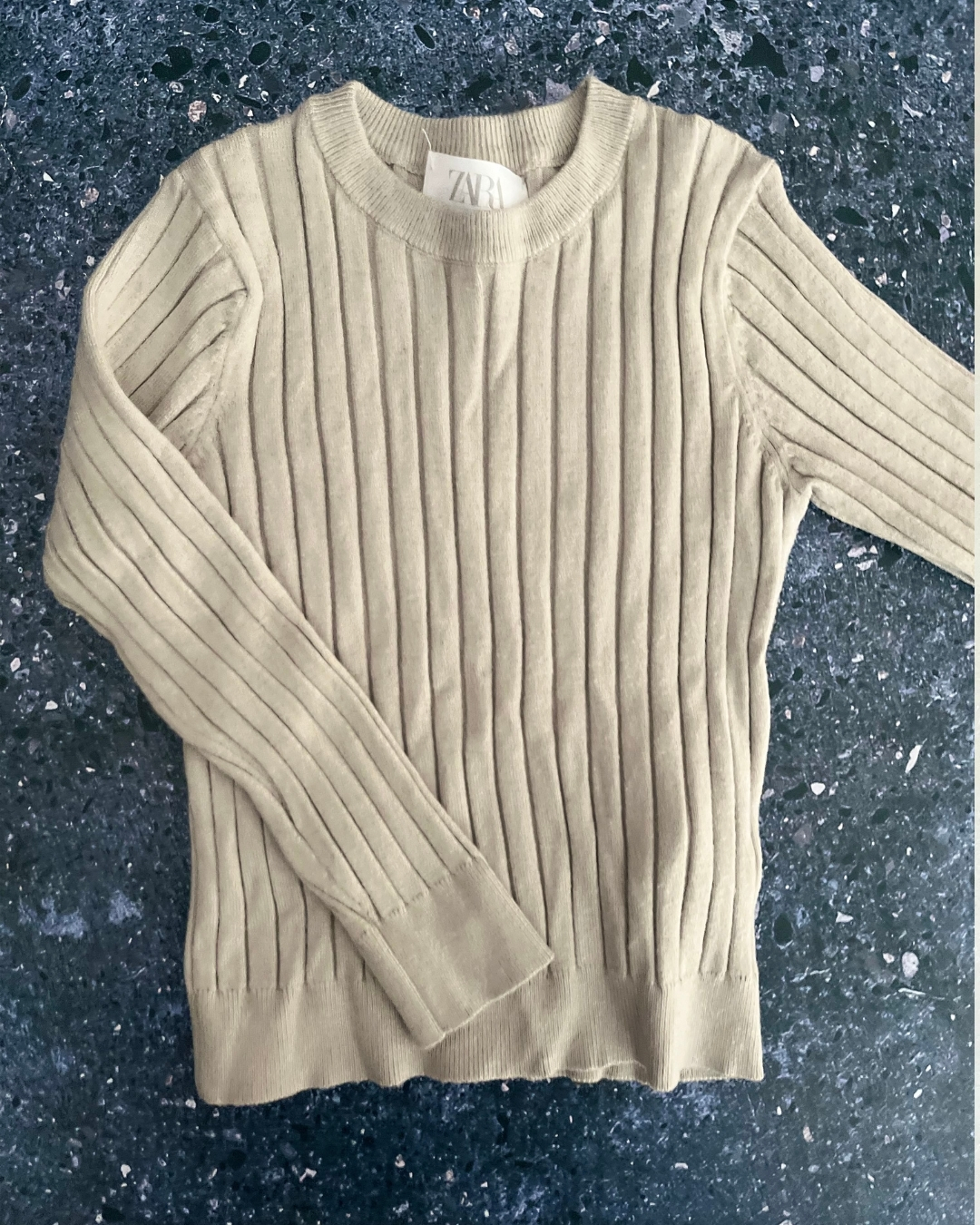 Zara grey rib knit jersey 7Y