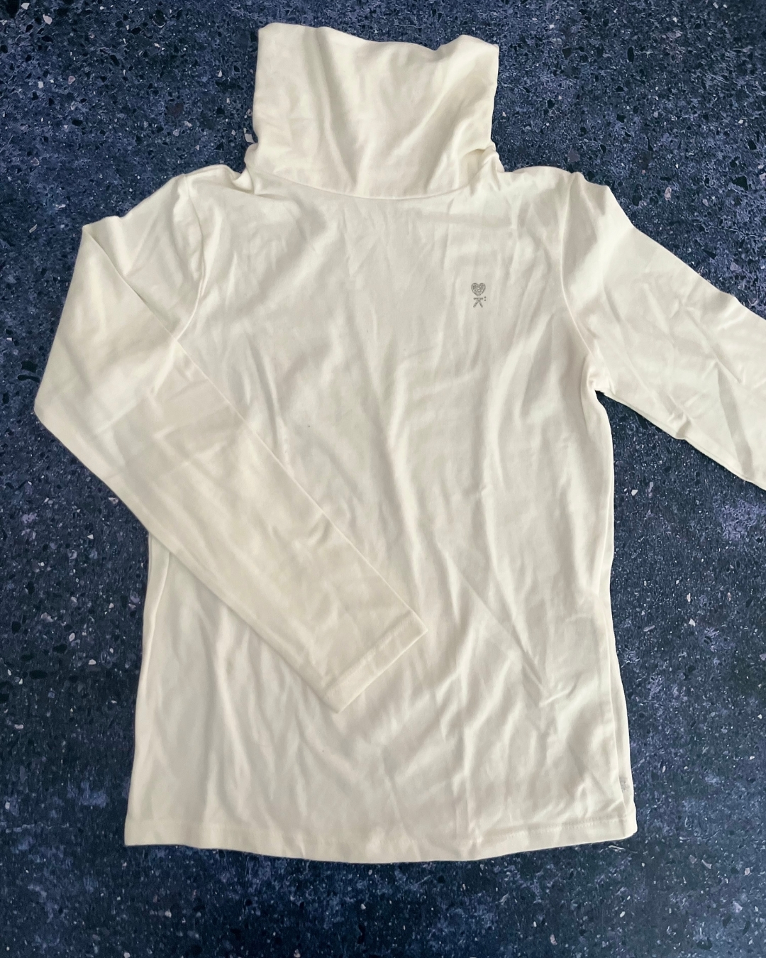 Okaidi white turtleneck long sleeved top 8Y