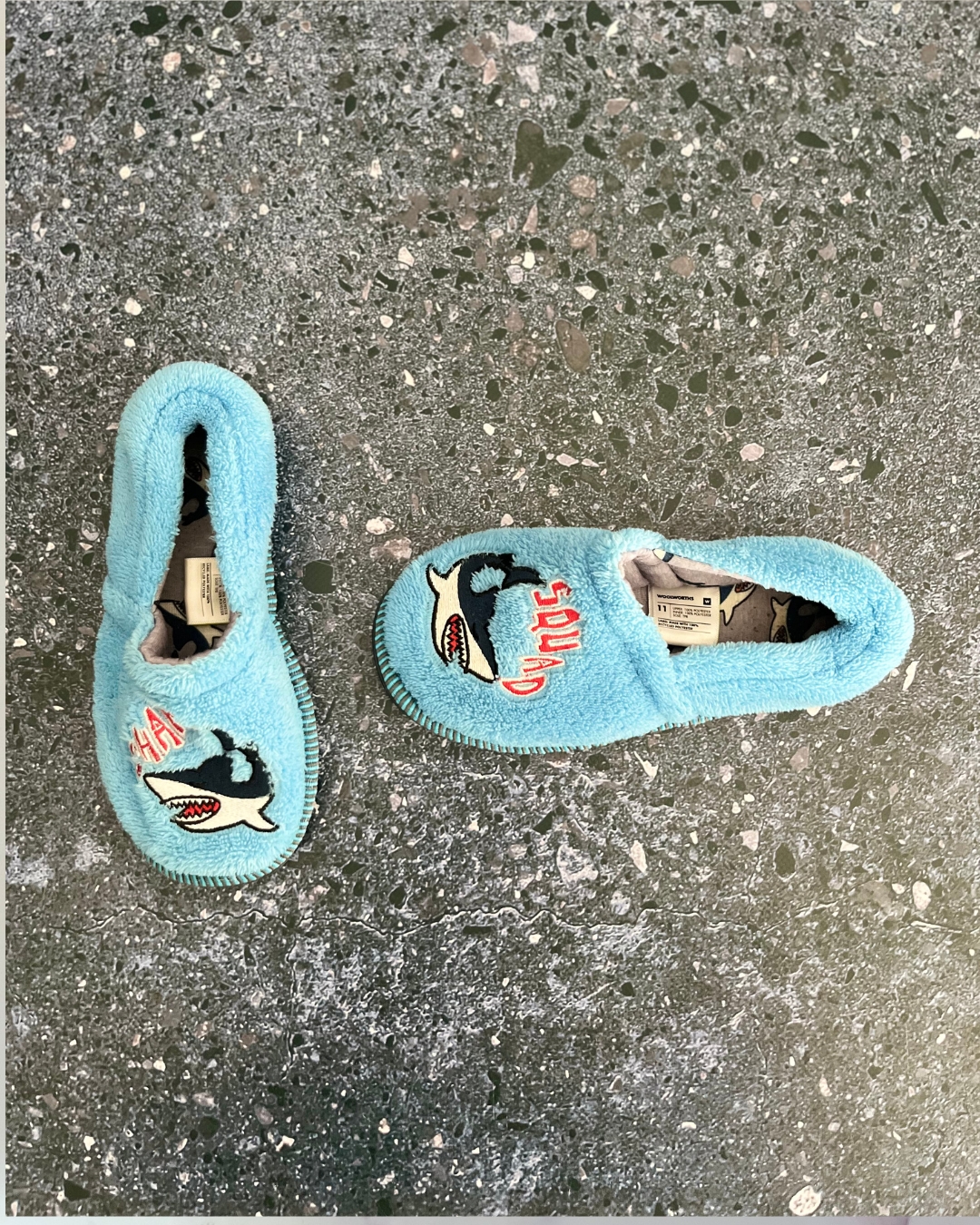 Woolworths light blue slippers Size 11