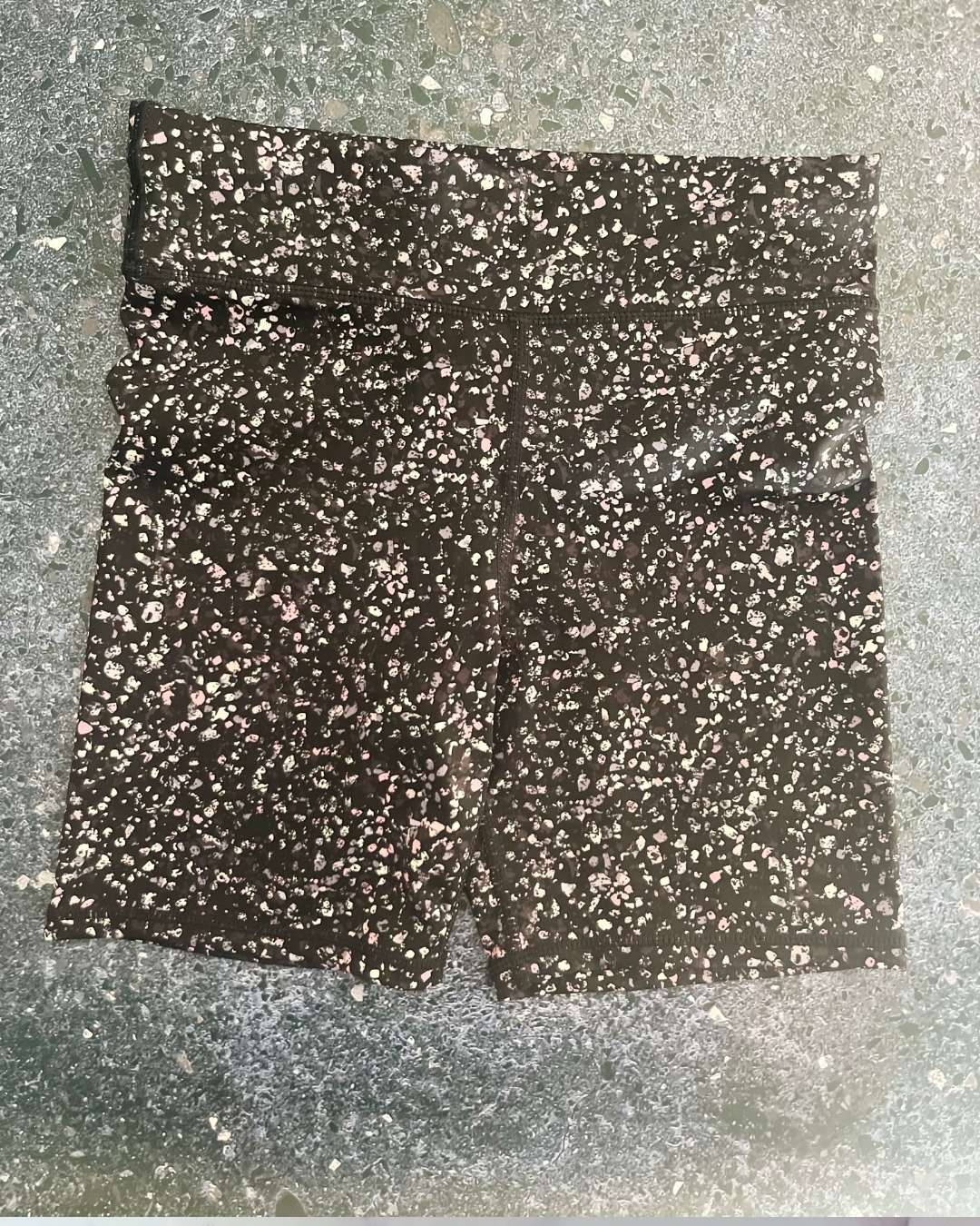 OTG black printed cycling/jogging tights 11/12Y