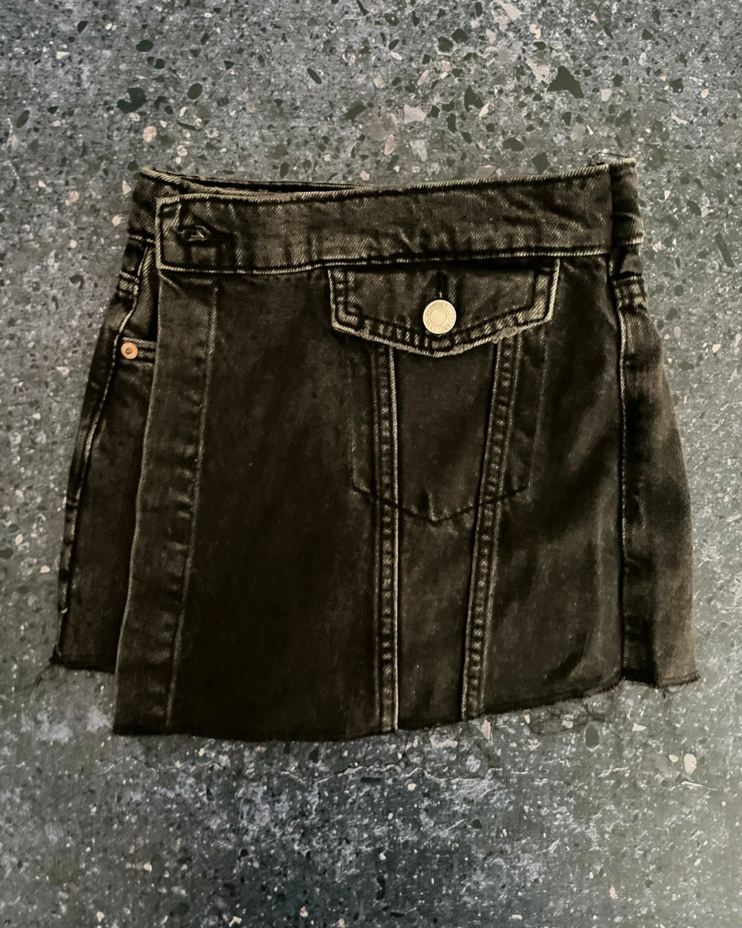 Zara black denim skorts 7Y